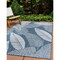 World Rug Gallery Distressed Palm Leaves Textured Flat Weave Indoor/Outdoor Area Rug 5' x 7' Navy 114NAVY5X7 - alternate 8